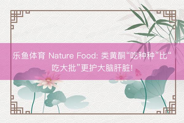 乐鱼体育 Nature Food: 类黄酮“吃种种”比“吃大批”更护大脑肝脏!