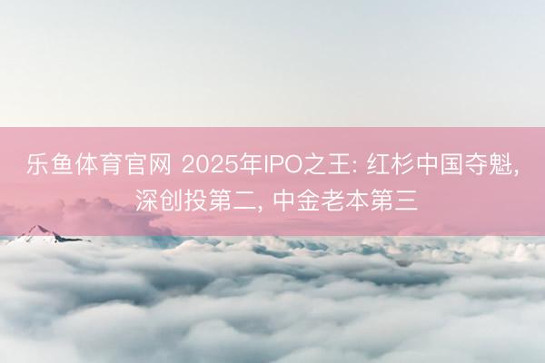 乐鱼体育官网 2025年IPO之王: 红杉中国夺魁, 深创投第二, 中金老本第三