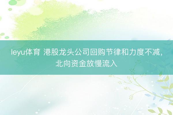 leyu体育 港股龙头公司回购节律和力度不减，北向资金放慢流入