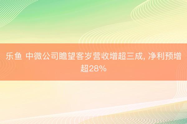 乐鱼 中微公司瞻望客岁营收增超三成, 净利预增超28%