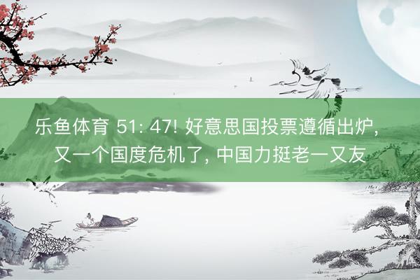 乐鱼体育 51: 47! 好意思国投票遵循出炉， 又一个国度危机了， 中国力挺老一又友